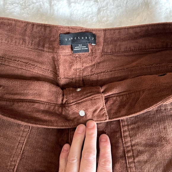 New Sanctuary Corduroy Button Fly Bootcut Jeans sz 32 - Picture 4 of 5